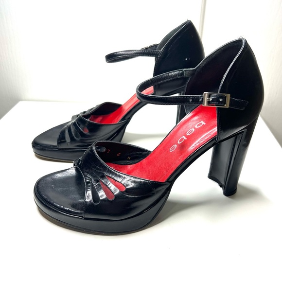 Bebe Y2K Strappy Leather Open toe Heels size 6 - Picture 2 of 12